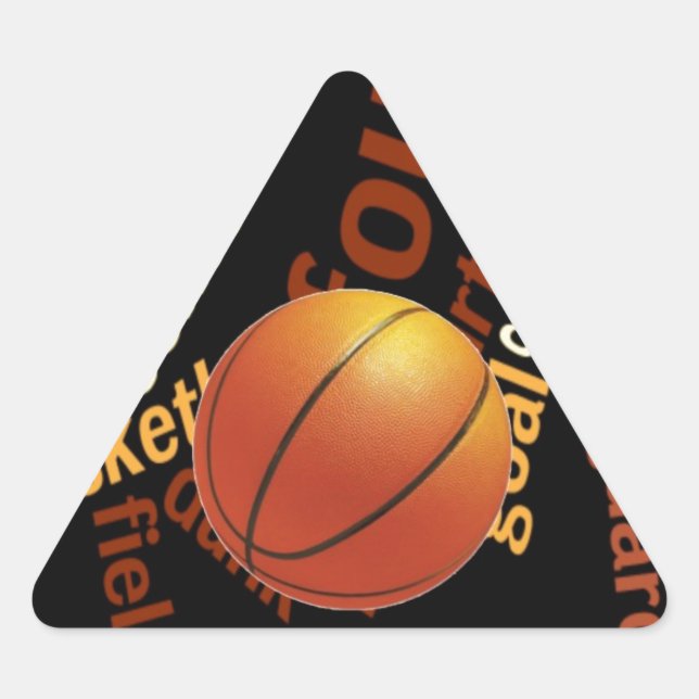 Slam Dunk of Vocabulary: Basketball Game of Champs Triangle Sticker (Front)