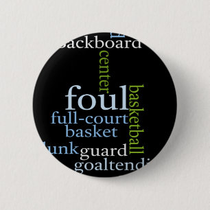 Slam Dunk of Words: Basketball Game of Champions 2 Inch Round Button