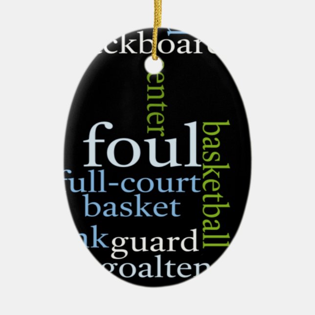 Slam Dunk of Words: Basketball Game of Champions Ceramic Ornament (Front)