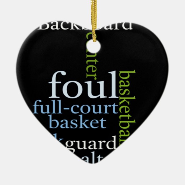 Slam Dunk of Words: Basketball Game of Champions Ceramic Ornament (Front)