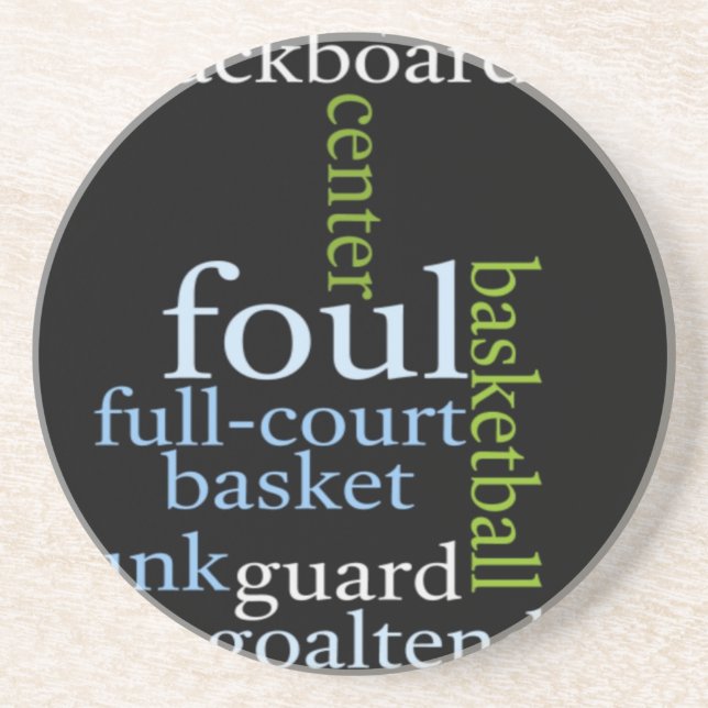Slam Dunk of Words: Basketball Game of Champions Coaster (Front)