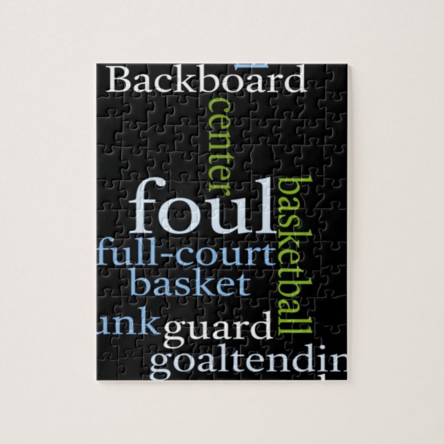 Slam Dunk of Words: Basketball Game of Champions Jigsaw Puzzle (Vertical)