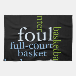 Slam Dunk of Words: Basketball Game of Champions Kitchen Towel