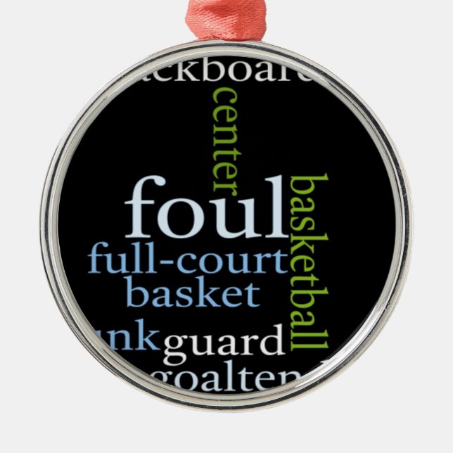 Slam Dunk of Words: Basketball Game of Champions Metal Ornament (Front)