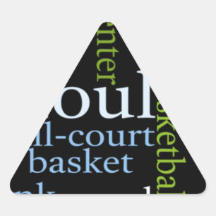 Slam Dunk of Words: Basketball Game of Champions Triangle Sticker