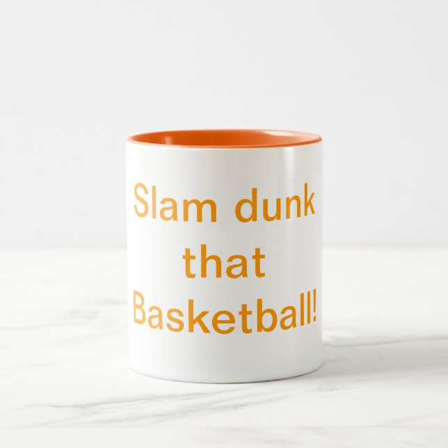 Slam dunk que Basketball Humour Mug (Centre)