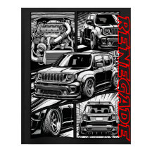 Slammed Renegade Widebody Turbo Comic Graphic