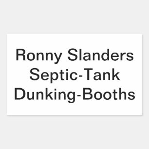 Slanders Septic Dunking Booth Hankamer Artjunkhaus Sticker