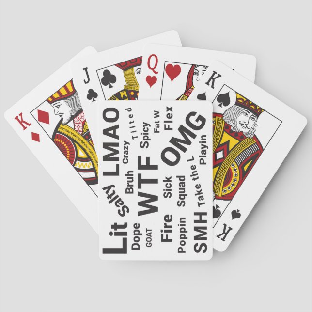 Slang and Teen Talk from 2019 Playing Cards (Back)