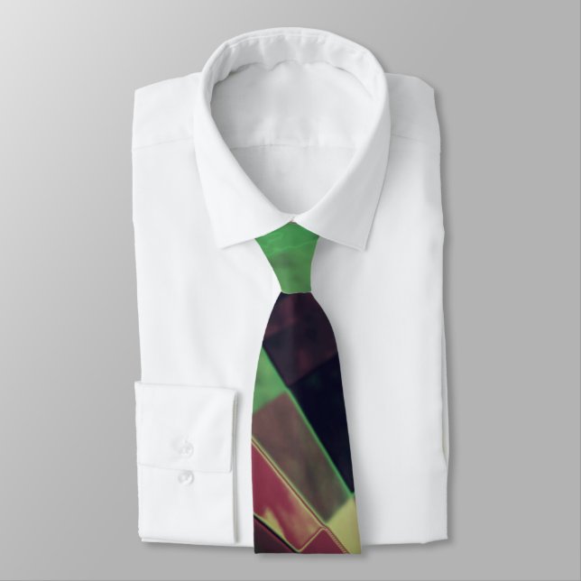 Slanted and frayed rectangles overlapping  tie (Tied)