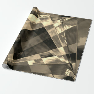 Slanted and frayed rectangles overlapping  wrapping paper