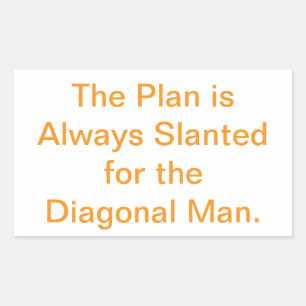 Slanted Plan Diagonal Man Hankamer Artjunkhaus Fun Sticker