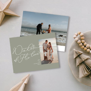 Slanted Script Religious Holiday Photo Card