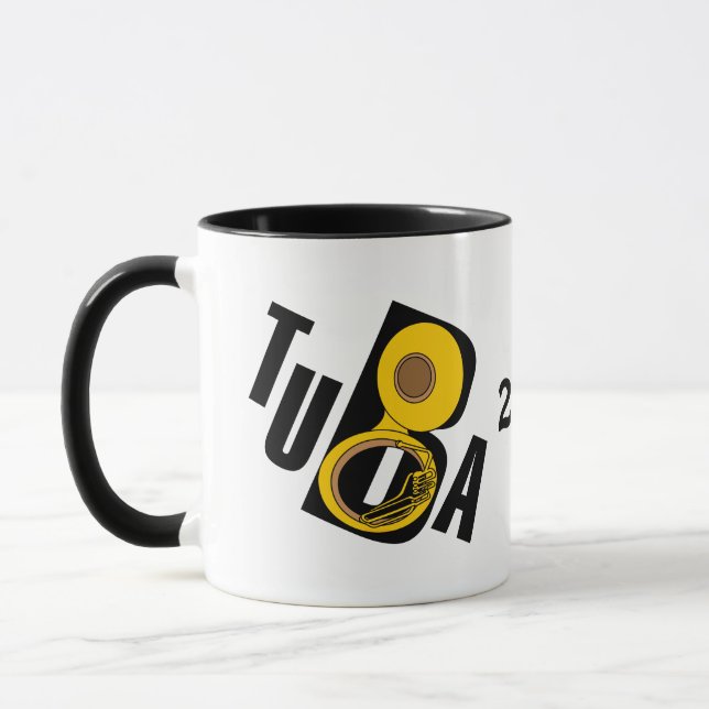 Slanted Tuba Text Mug (Left)