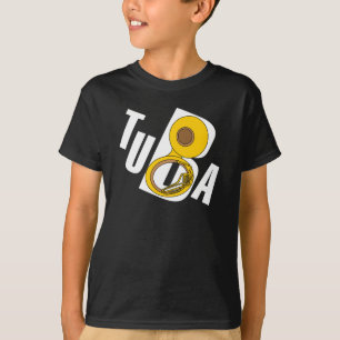 Slanted Tuba Text T-Shirt