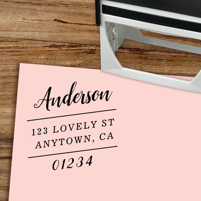 Slanted Typography Return Address Self-inking Stamp (Creator Uploaded)