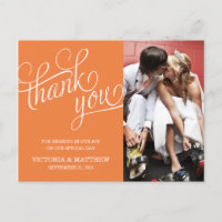 SLANTED | WEDDING THANK YOU POST CARD