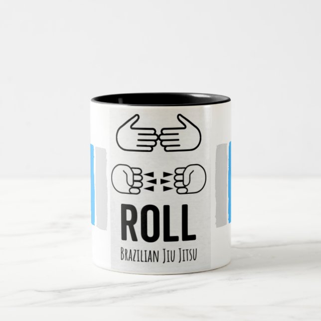 Slap Bump Roll Two-Tone Coffee Mug (Center)