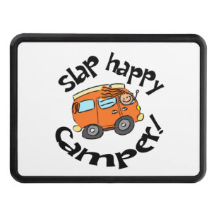 Slap Happy Camper Cartoon Trailer Hitch Cover