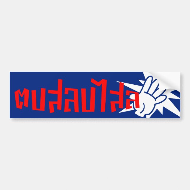 Slap You Silly ☆ Dop Salop Salai in Thai Script ☆ Bumper Sticker (Front)