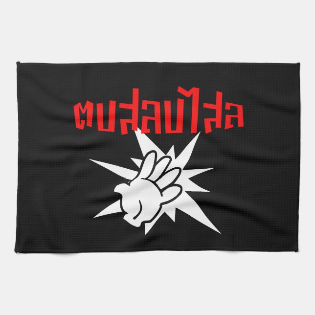 Slap You Silly ☆ Dop Salop Salai in Thai Script ☆ Kitchen Towel (Horizontal)