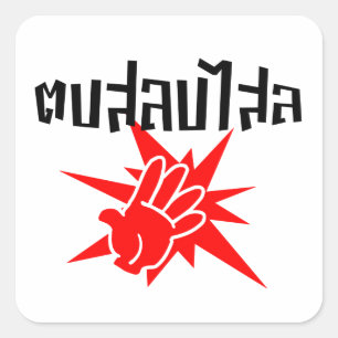 Slap You Silly ☆ Dop Salop Salai in Thai Script ☆ Square Sticker