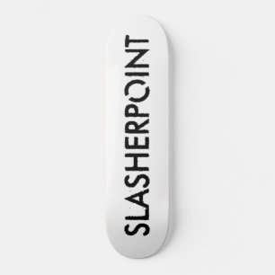 SLASHERPOINT™ Brand Black & White Skateboard Deck