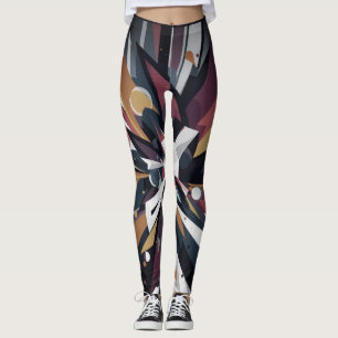 Slashes of Colour on a Pair of Customized Modern Leggings