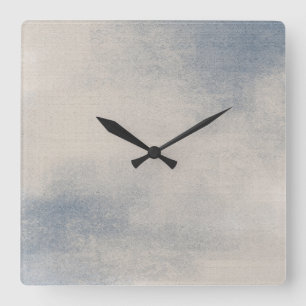 Slate and Taupe Abstract Wall Clock