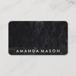 Slate Black Rock Interior Designer Business Card