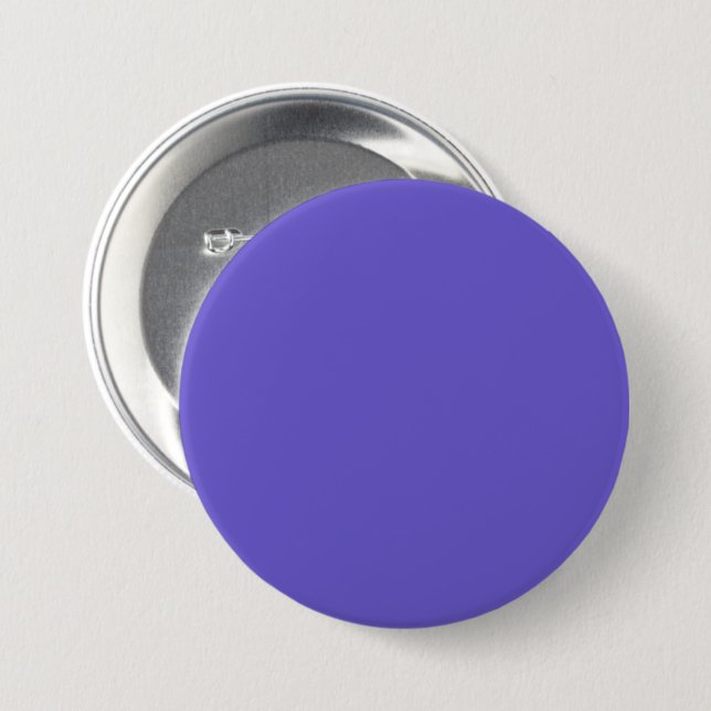 Slate Blue 6A5ACD Colour - Option to Add Name 3 Inch Round Button (Front & Back)