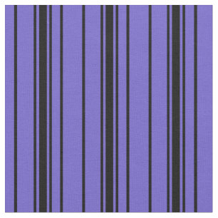 Slate Blue and Black Lines Fabric