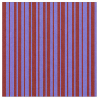 Slate Blue and Maroon Stripes Pattern Fabric