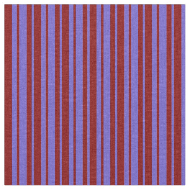 Slate Blue and Maroon Stripes Pattern Fabric (Close Up)