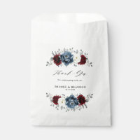 Slate Blue Burgundy White Ivory Floral Wedding