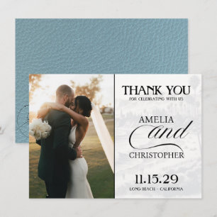 Slate Blue California Passport Thank You Card