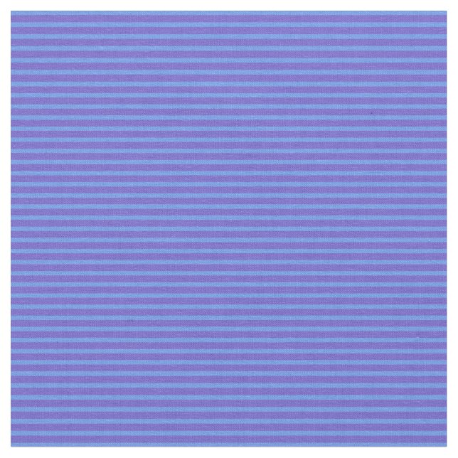 Slate Blue & Cornflower Blue Stripes Pattern Fabric (Close Up)