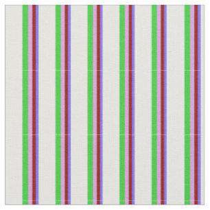 Slate Blue, Dark Red, Plum, Lime Green, Mint Cream Fabric