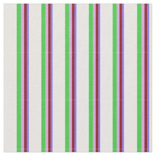 Slate Blue, Dark Red, Plum, Lime Green, Mint Cream Fabric (Close Up)