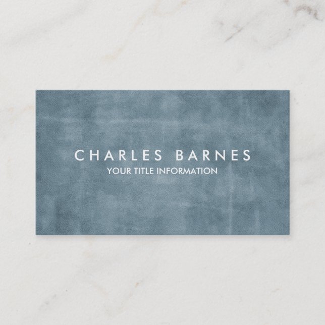 Slate Blue Grunge Business Card (Front)