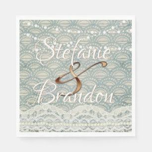 Slate Blue Lace Napkin