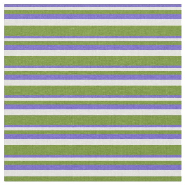 Slate Blue, Light Yellow & Green Pattern Fabric (Close Up)