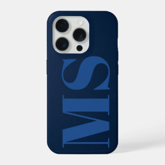Slate Blue Minimal Monogram Case-Mate iPhone Case