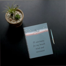 Slate Blue Minimalist Boho Personalized Meditation