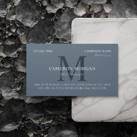 Slate Blue Monogrammed Professional