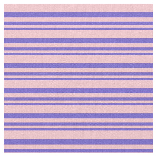 Slate Blue & Pink Lined/Striped Pattern Fabric (Close Up)