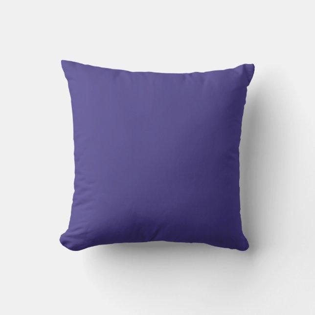 Slate Blue Solid Colour Background Throw Pillow (Front)