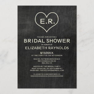 Slate Bridal Shower Invitations