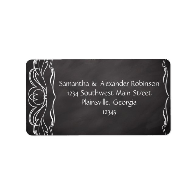 Slate Chalkboard Wedding Label (Front)