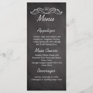 Slate Chalkboard Wedding Menu